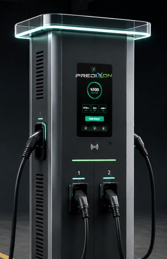 Predixon 4-Outlet AC Charging Station serving four vehicles